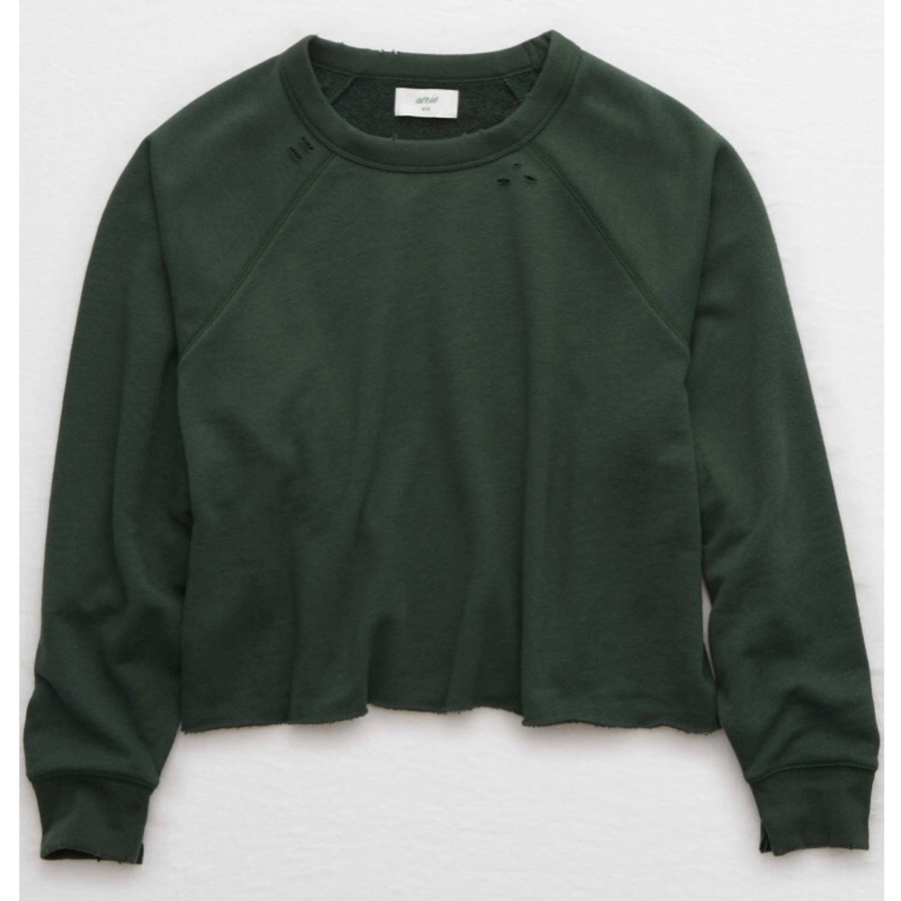 Aerie Sunday soft distressed crew sweatshirt